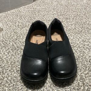 Clarks Black Slip-On Loafers